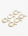 Aros Argollas Set Metal Argolla Set Metal Delicado - Dorado