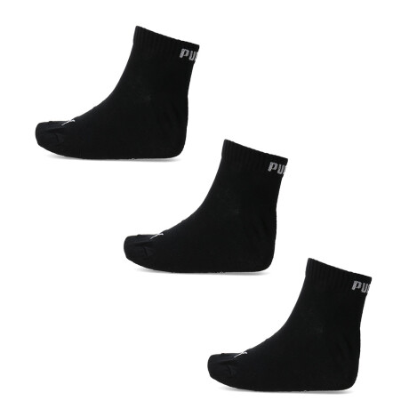Medias Unisex Puma Plain Quarter Socks X3 Negro