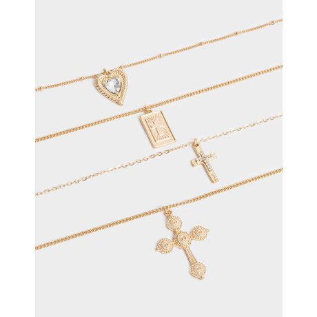 Collares Cortos Religioso Dorado