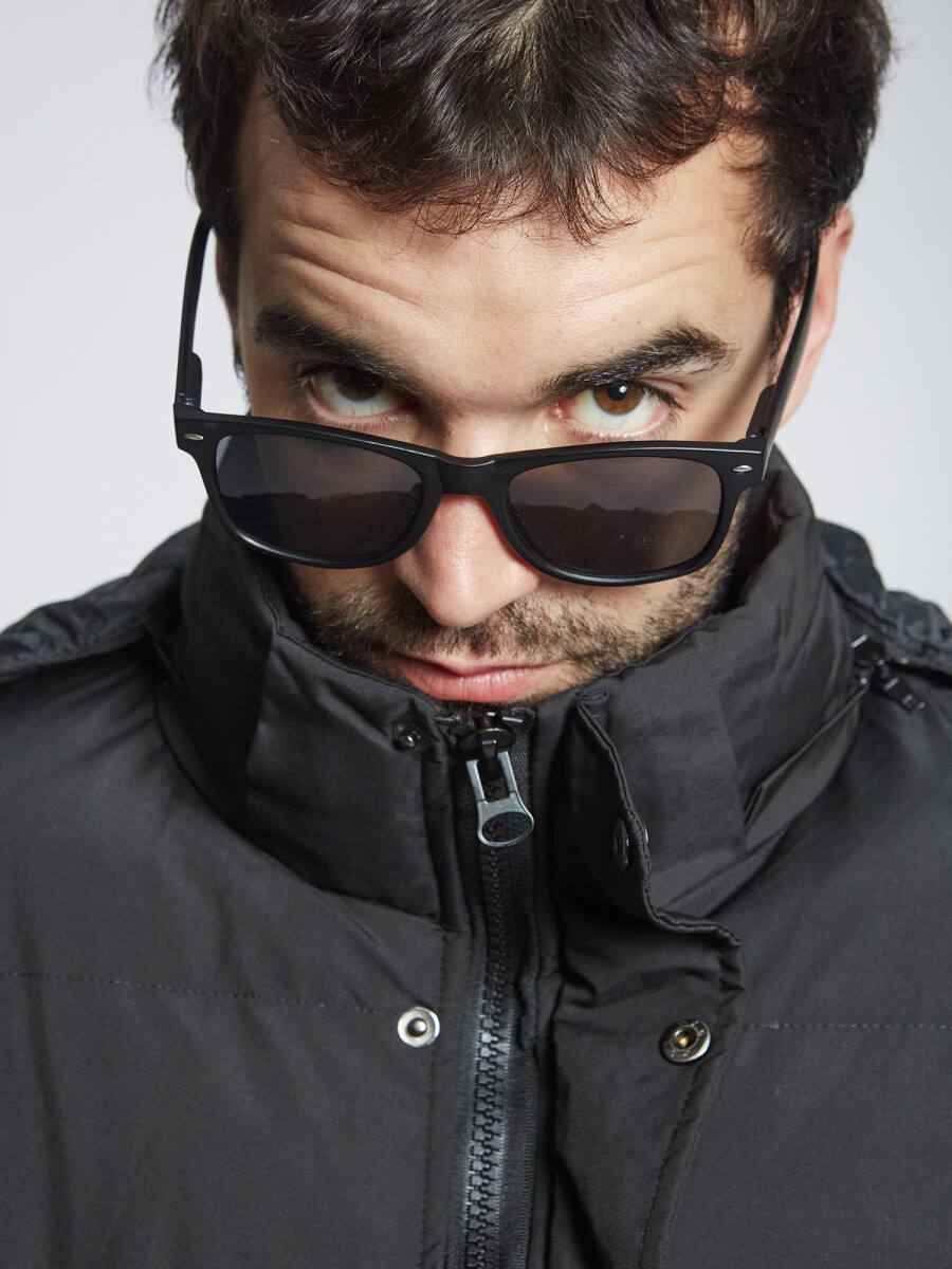 Campera capitoneada - negro 