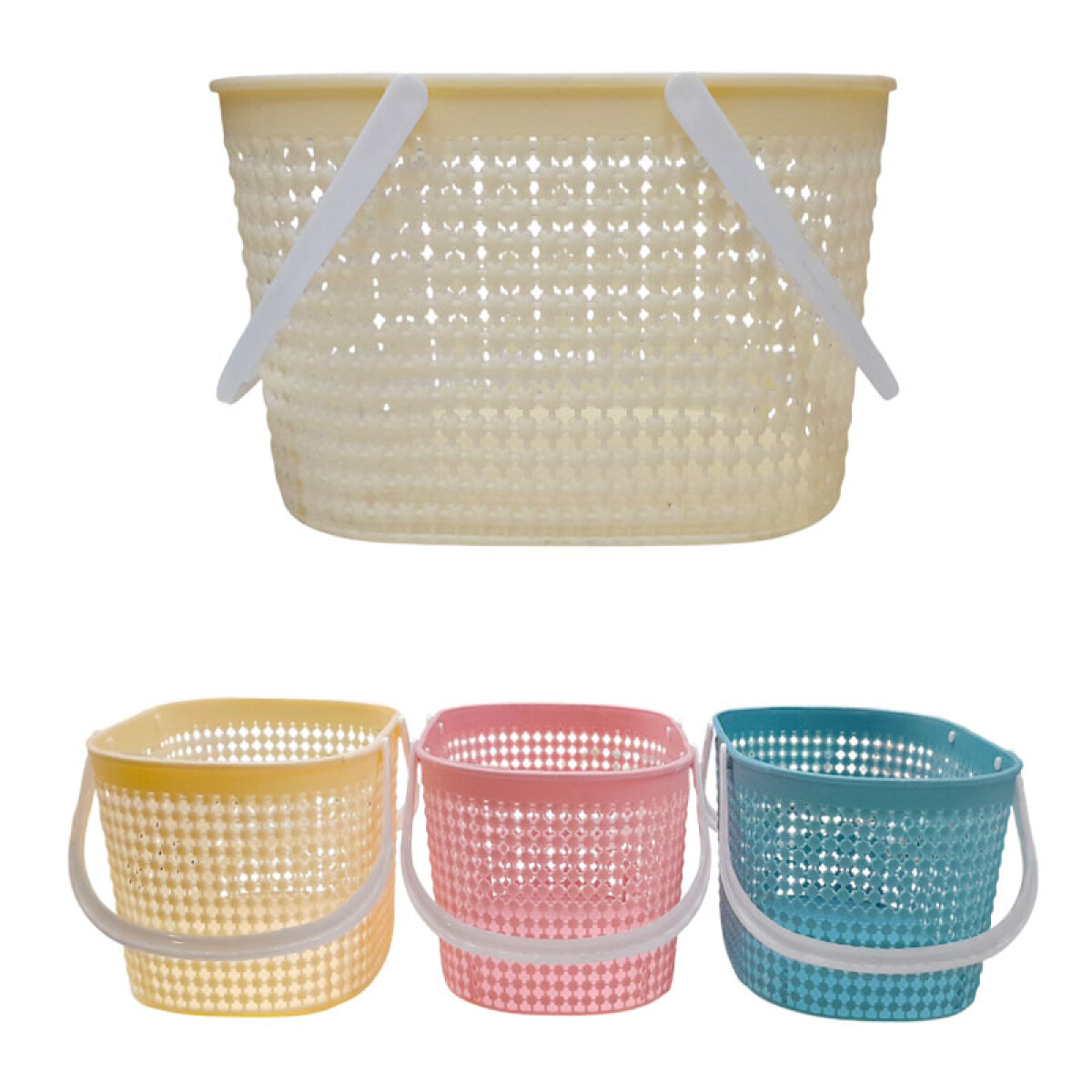 OUTLET Cesto Canasto Organizador c/asas 25x17x14cm - Outlet Cesto Canasto Organizador C/asas 25x17x14cm 