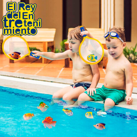 Set Juego Piscina Calderin Red De Pesca + 3 Peces Set Juego Piscina Calderin Red De Pesca + 3 Peces