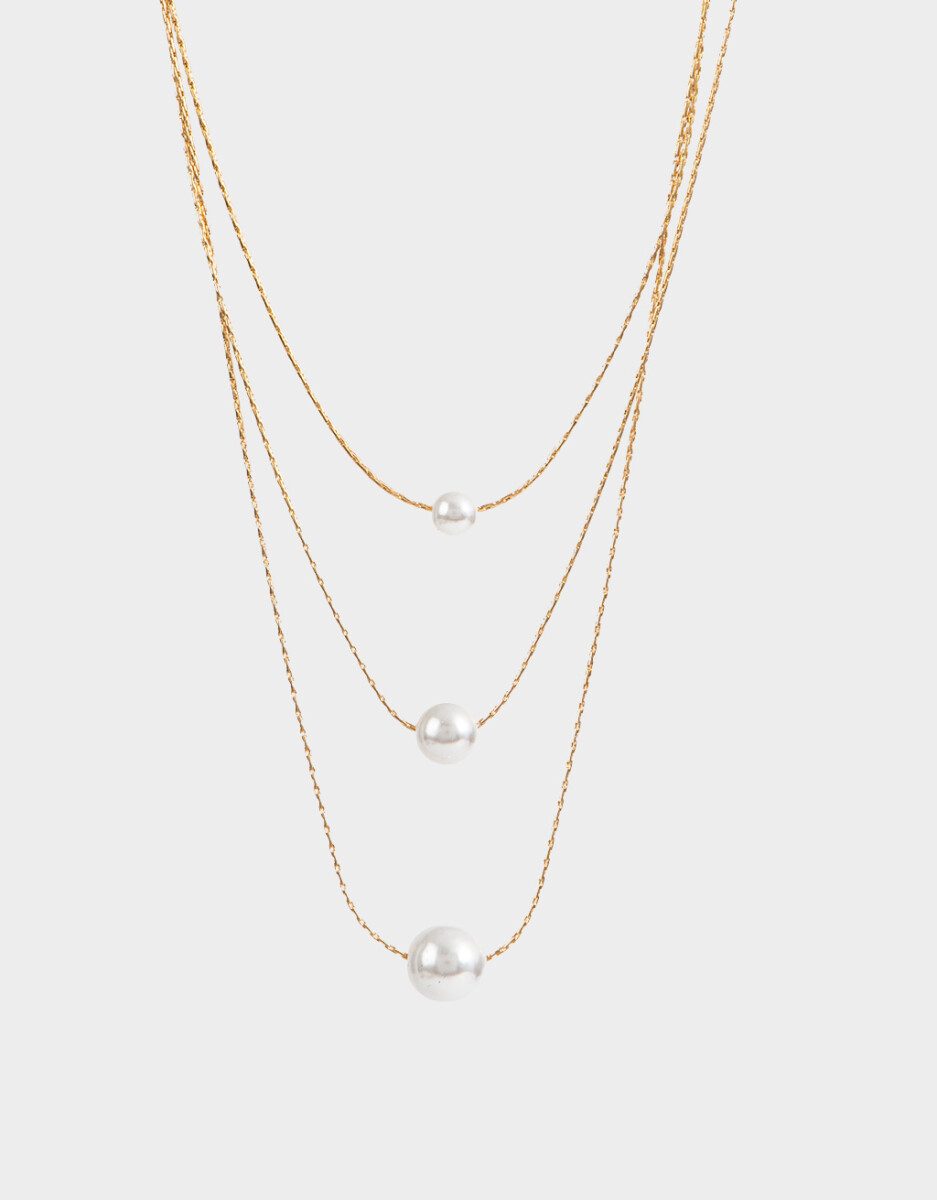 Collar Corto Con Perlas 