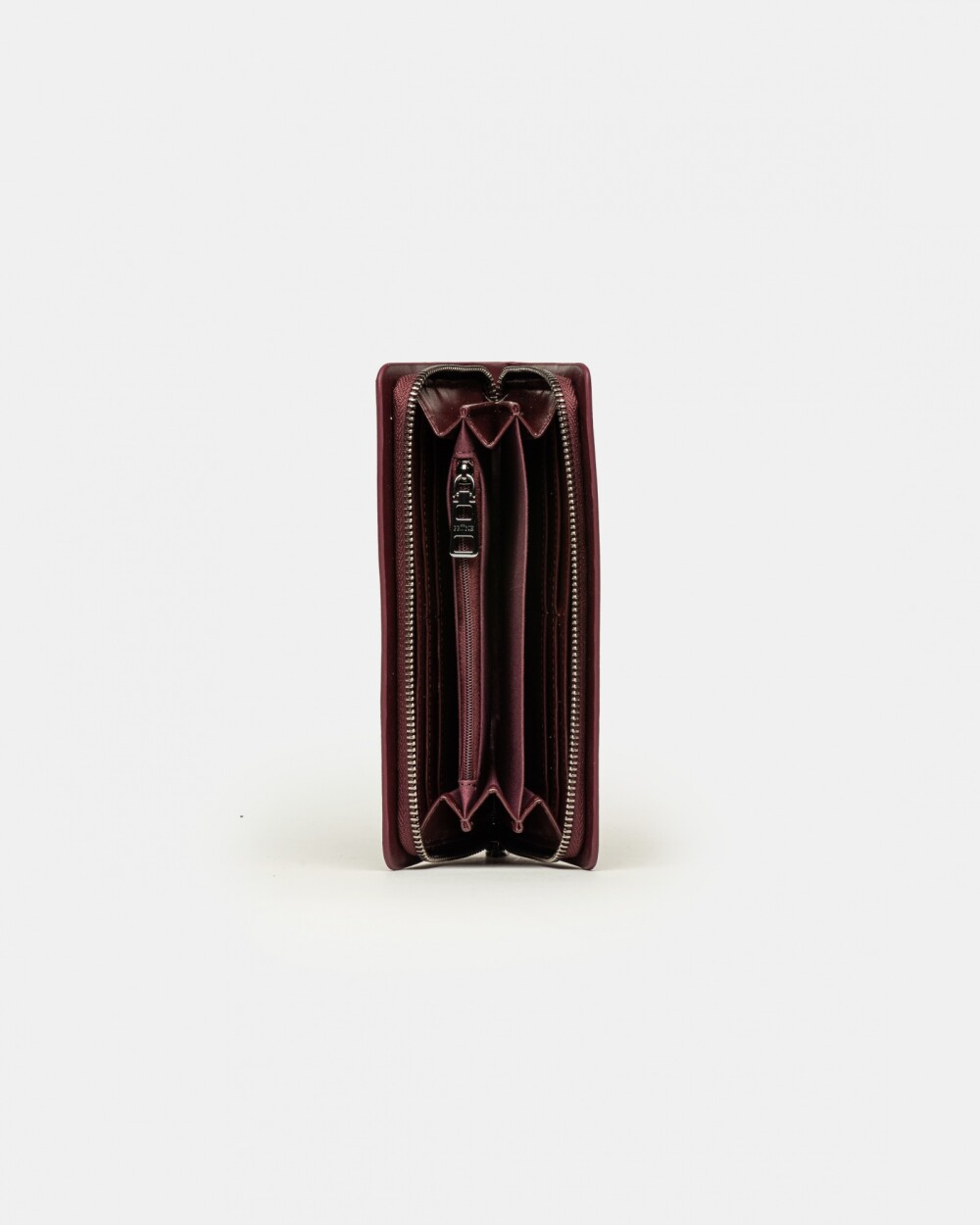 Billetera Mint en efecto cuero Bordeaux