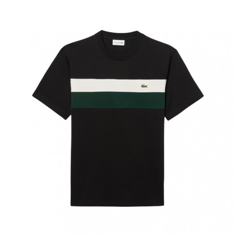 REMERA LACOSTE COLOR BLOCK Black