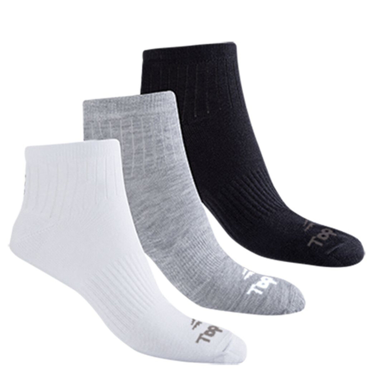 Medias Unisex Topper x3 Kids - Blanco - Gris - Negro 