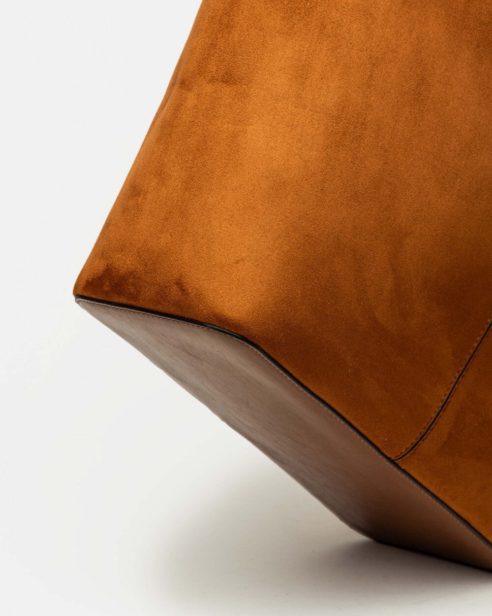 Bolso Josephine en efecto gamuza Tabaco