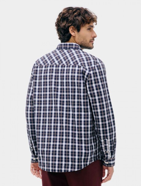 CAMISA MANGA LARGA A RAYAS AZUL