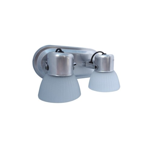 APLIQUE 2 LUCES BASE OVAL PLATA APLIQUE 2 LUCES BASE OVAL PLATA