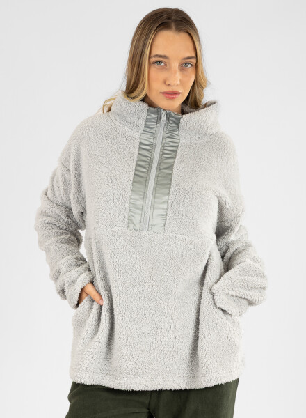 Sweater sherpa Gris