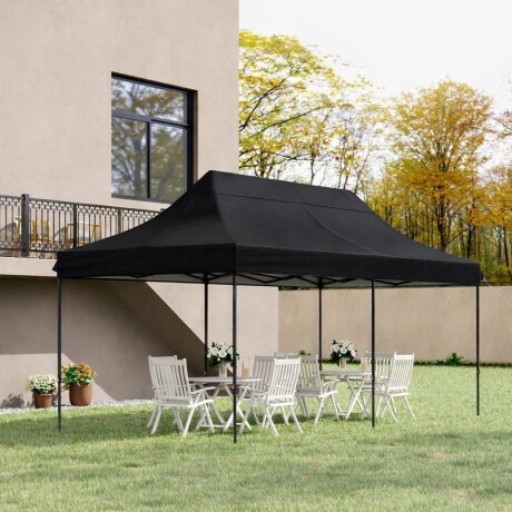 Gazebo plegable para exterior 3m x 6m | Negro Gazebo plegable para exterior 3m x 6m | Negro