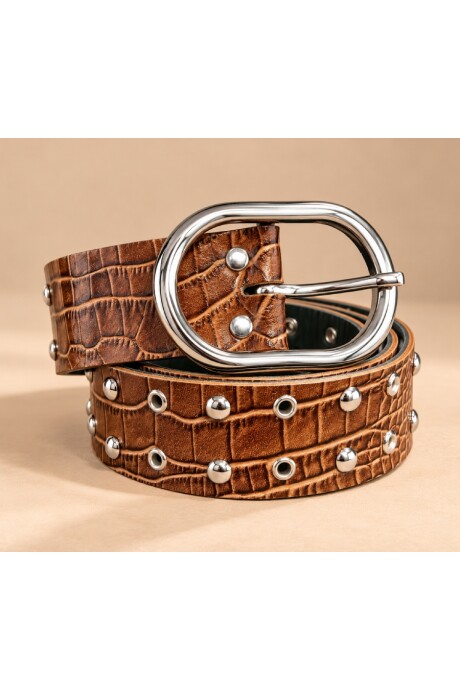 Cinto Snake Croco Chocolate