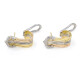 Caravanas En Oro 18K De 3 Tonos Con Brillantes Caravanas En Oro 18K De 3 Tonos Con Brillantes