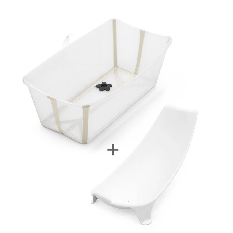 Baño Plegable Flexi Bath Transparente / Beige + Soporte Cuchara Stokke Baño Plegable Flexi Bath Transparente / Beige + Soporte Cuchara Stokke