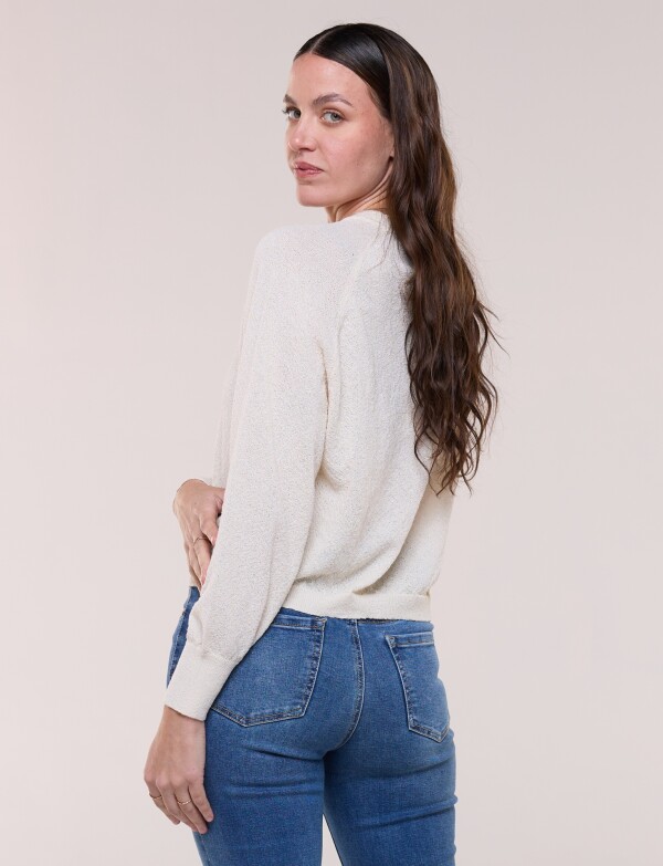 Buzo Cropped Tejido Texturizado CRUDO
