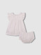 Conjunto De Blusa, Papa Paña Y Capota Blanco Roto