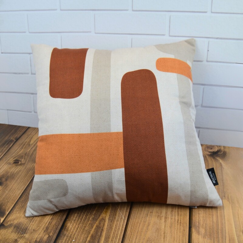 Set x4 funda de almohadones lisa 43 x 43 RAYAS NARANAJA