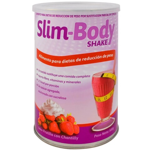 Slim Body Shake Batido Adelgazante 500g Frutilla con Chantilly