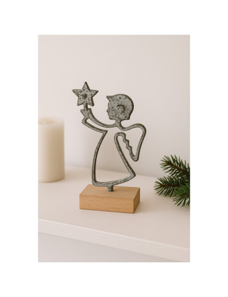 ADORNO ANGEL SILUETA  METAL 22CM. ADORNO ANGEL SILUETA  METAL 22CM.
