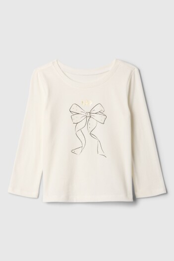 Remera Logo Gap Toddler Niña New Off White