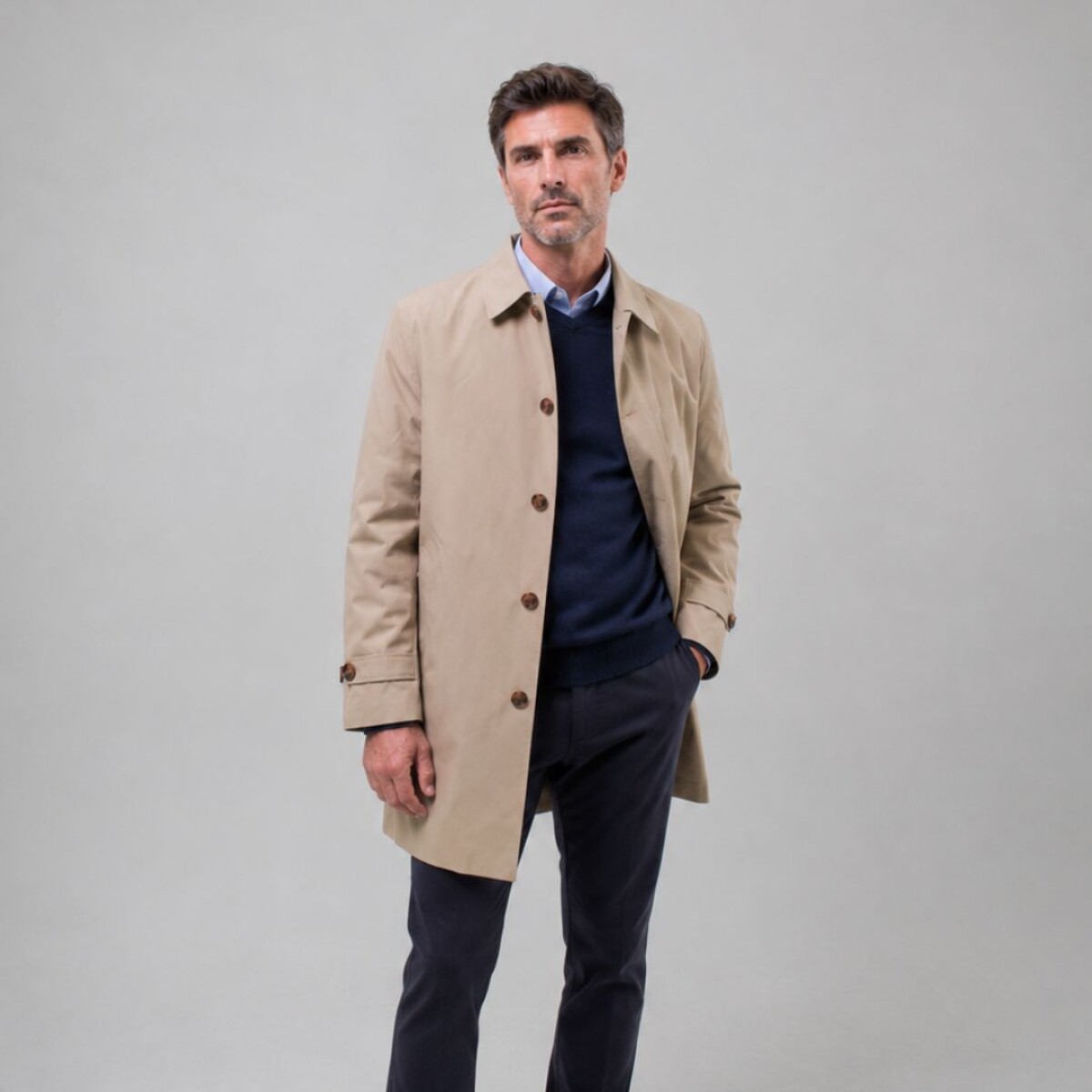 Gabardina impermeable - Beige 