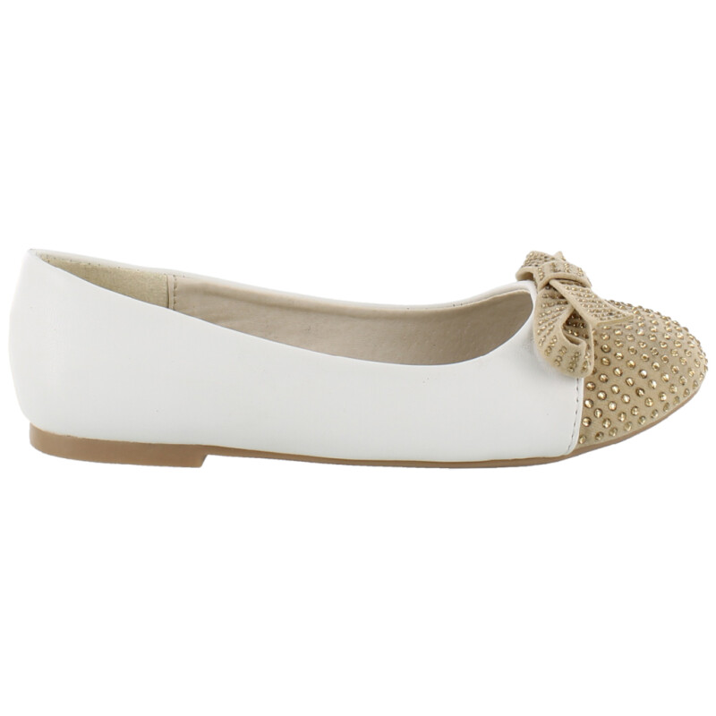 Balerinas Infantiles Croco Kids Zapato Gacela Blanco