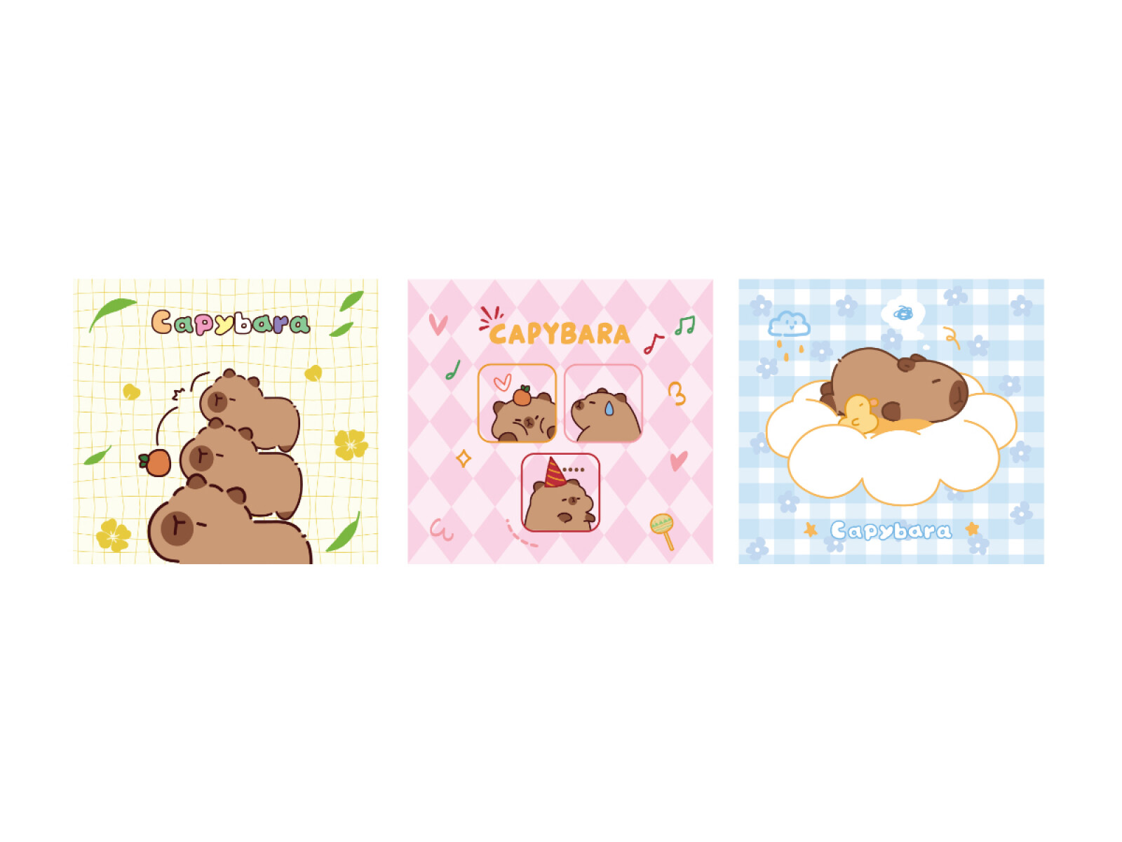 PAÑUELOS DE PAPEL CON ESTAMPADO DE CAPIBARA ADORABLE 