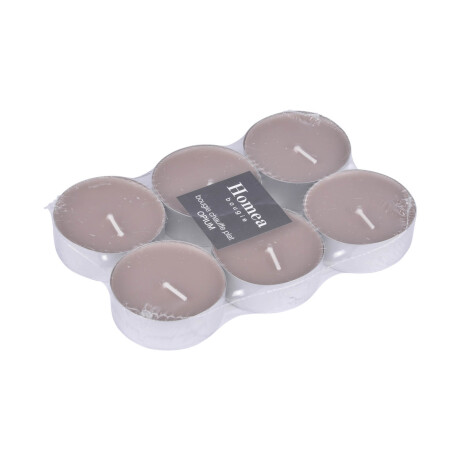 SET X6 VELAS FRAGANCIA NATURAL/BEIGE PARAFINA 6BPD014OP