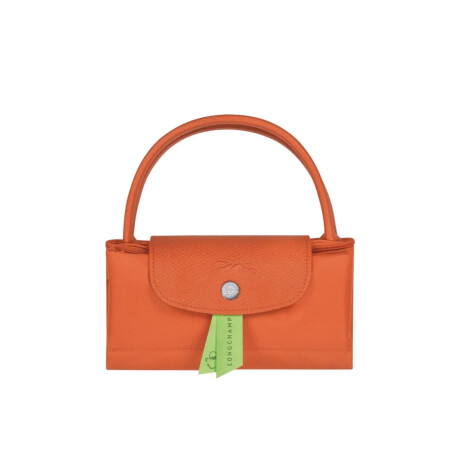 Cartera Longchamp plegable de nylon con cierre, Le pliage green S Naranja