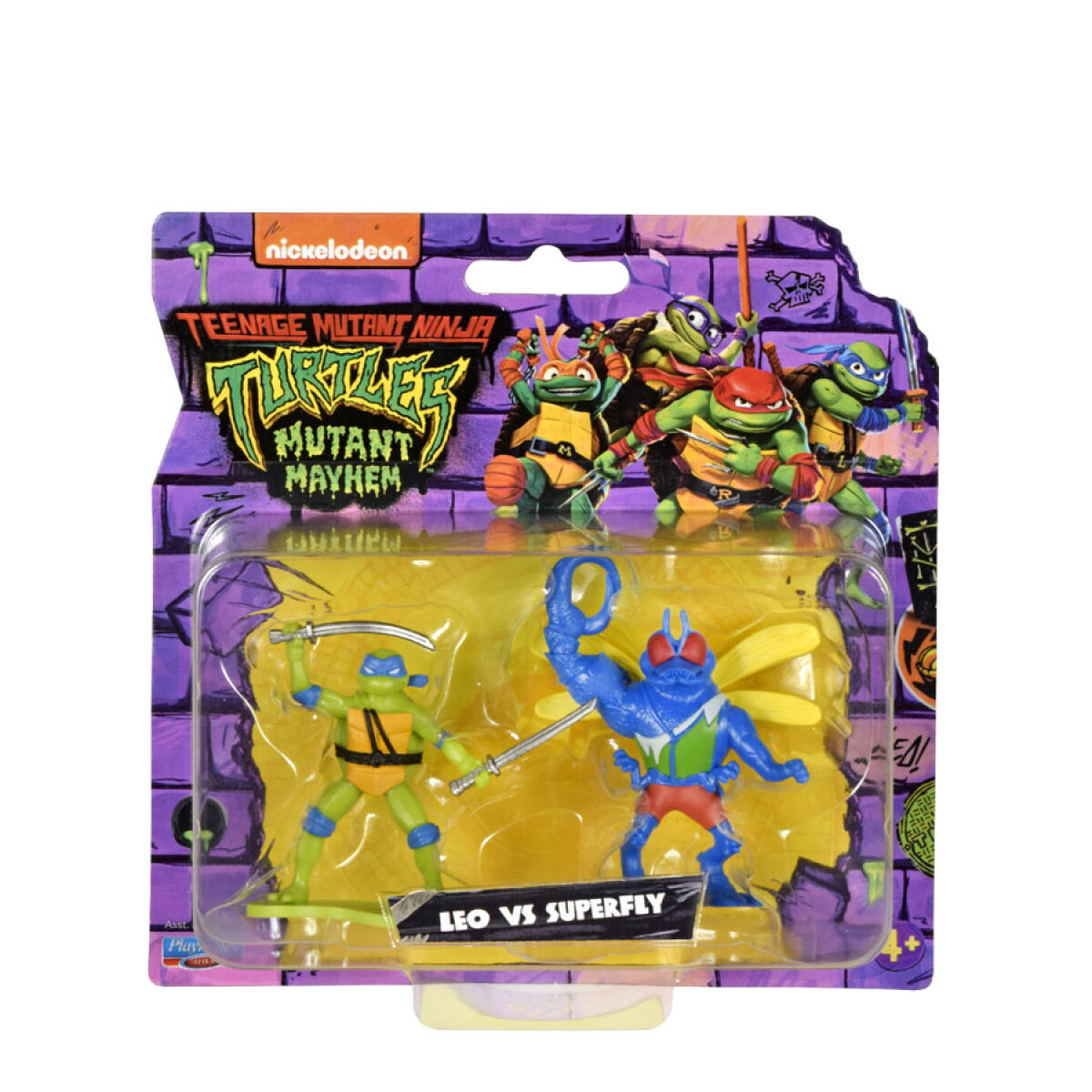 Leonardo vs Superfly Pack 2 Mini Figuras • Tortugas Ninja TMNT 