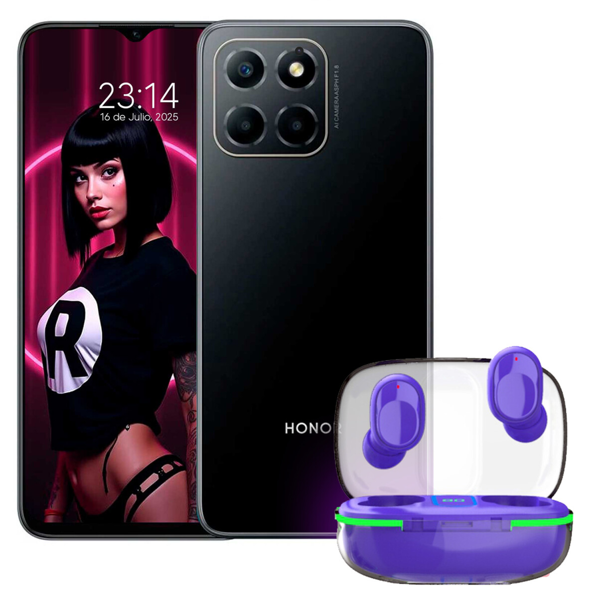 Honor X6c 6gb/256gb 4g Lte + Regalo - NEGRO 