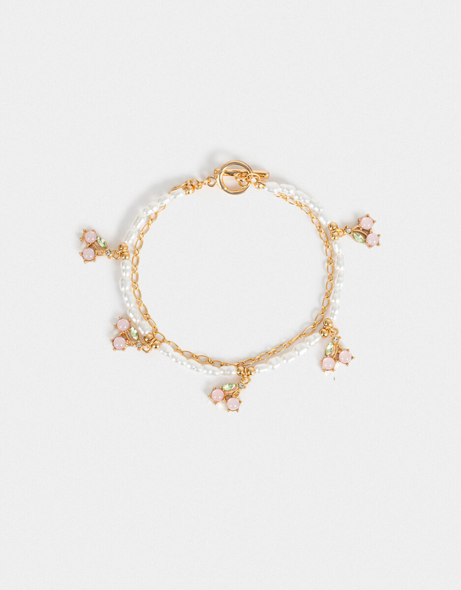 Pulsera Flexible Con Dijes 