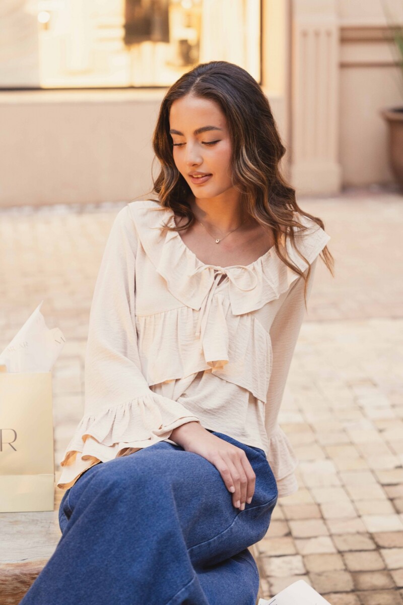 BLUSA ADELAIDE BEIGE BLUSA ADELAIDE BEIGE