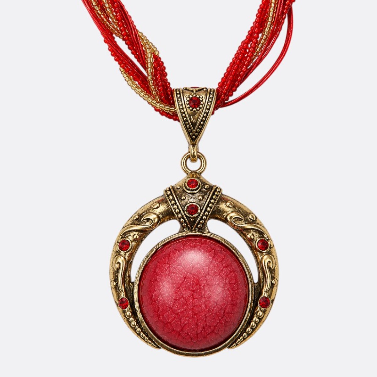 Collar Luna Mujer Varios Colores - Rojo 