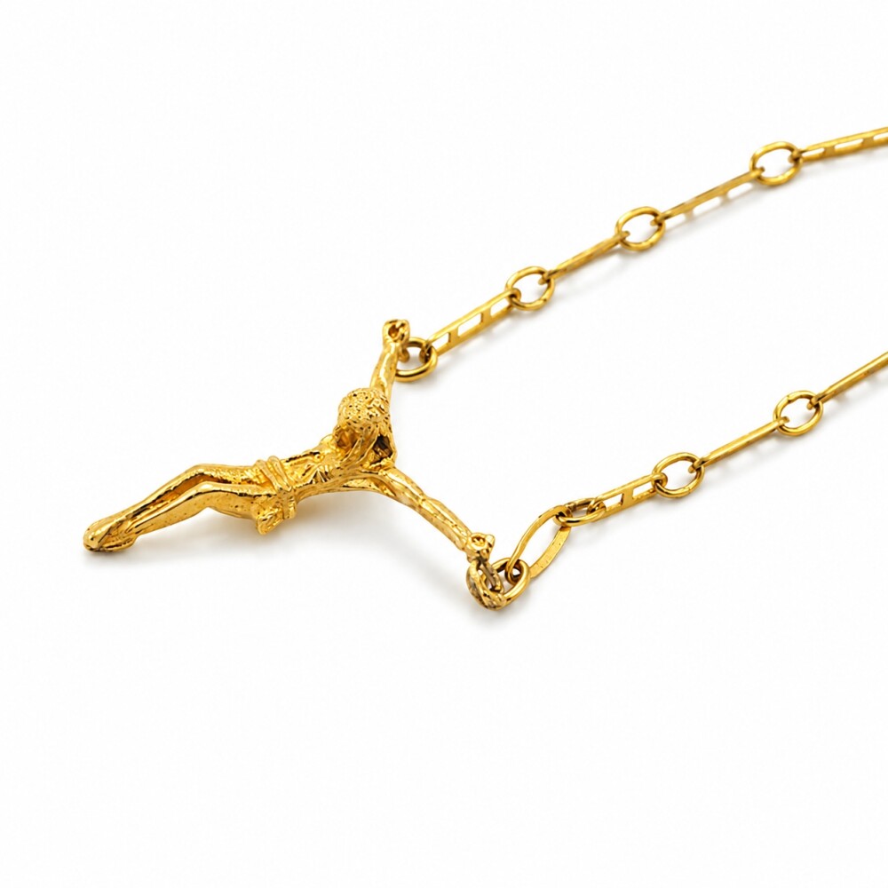 Cadena De Oro 18K Con Cristo Cadena De Oro 18K Con Cristo