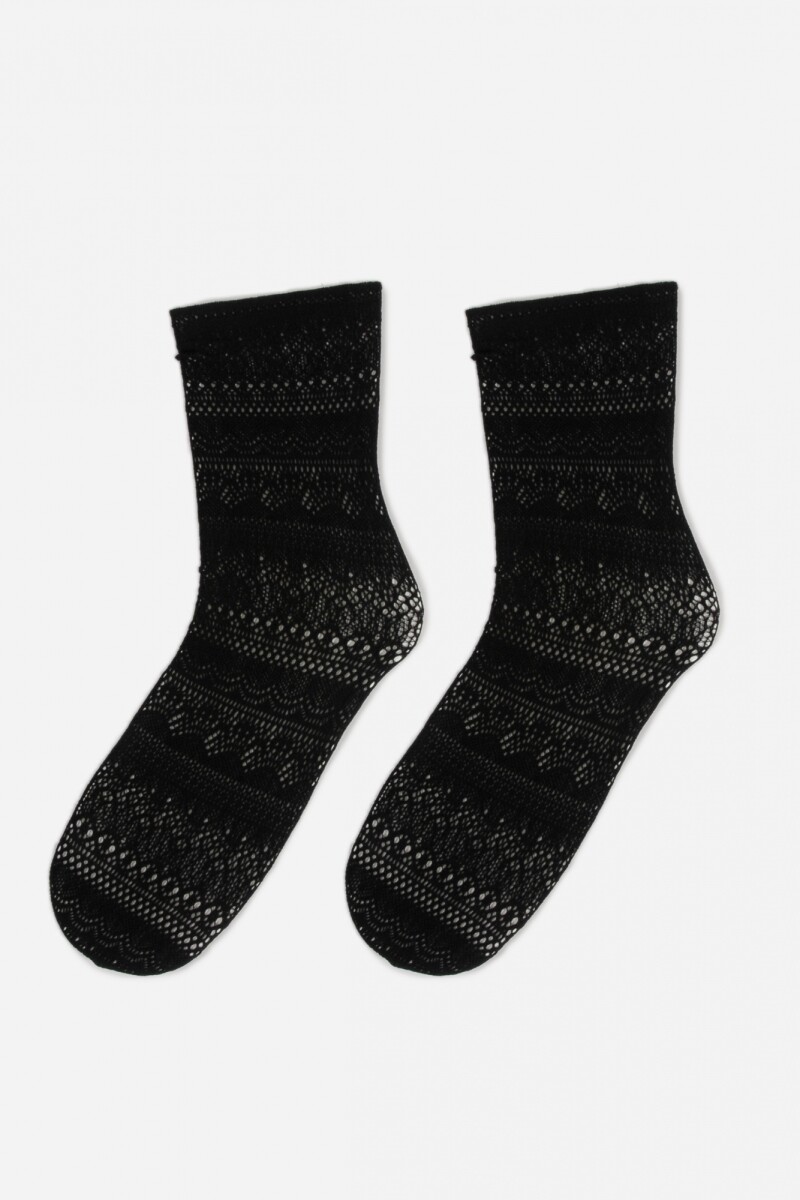 Medias largas encaje negro