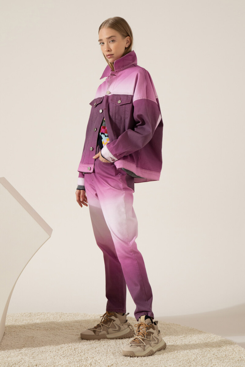 CAMPERA TRUCKER COLOR Violeta