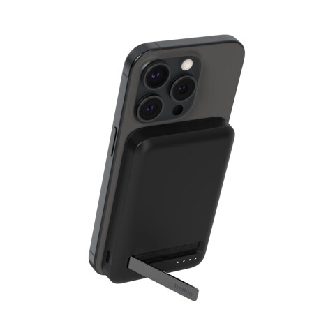 Belkin Bateria Externa Qi2 15W 5.000 mAh Stand - Black Belkin Bateria Externa Qi2 15W 5.000 mAh Stand - Black