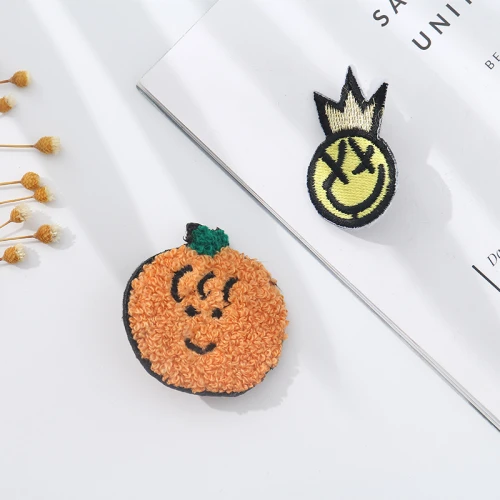 Parche Textil Tipo Pin - Calabaza Parche Textil Tipo Pin - Calabaza
