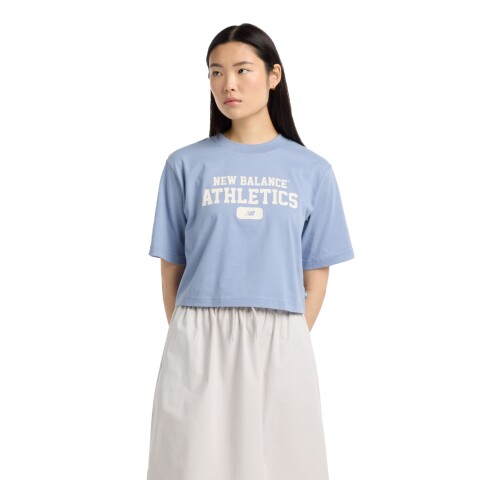 Remera New Balance de Dama - Heritage Relaxed - WT51530DUS BLUE