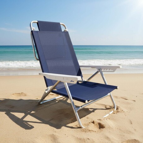 SILLA RECLINABLE PLAYA ALUMINIO AZUL SUMMER MOR
