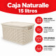 Caja simil ratán 15 lts BEIGE