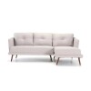 Sofá Con Chaise Triunfo - 3 Cuerpos Beige - Izquierdo