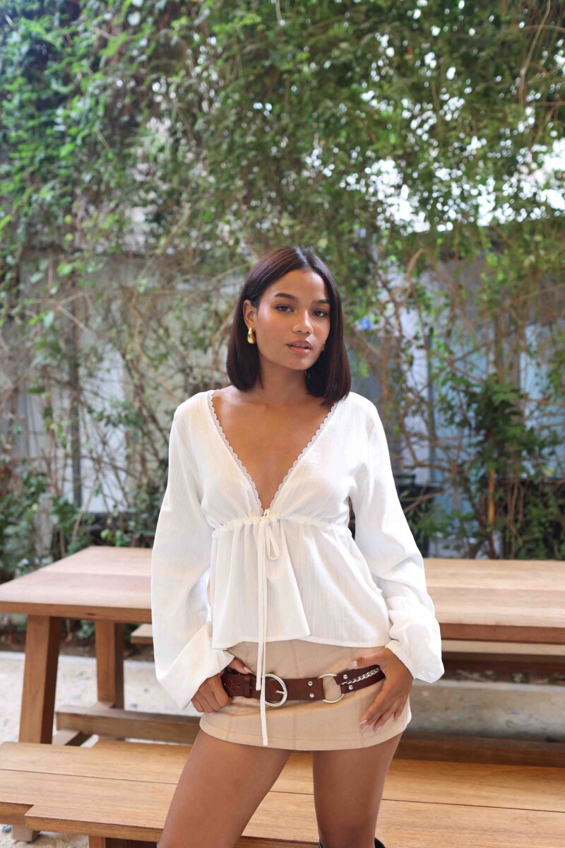BLUSA CAPRI HUESO