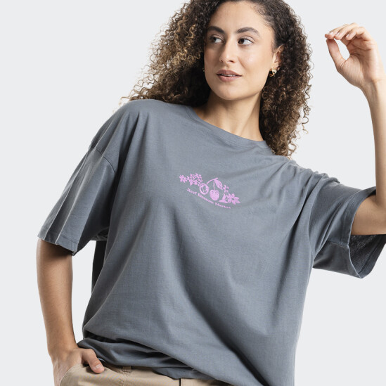 Remera Reef Printed Gris
