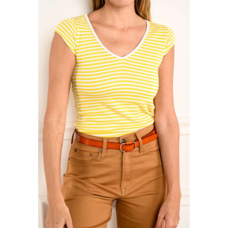 Remera Rayas Amarillo