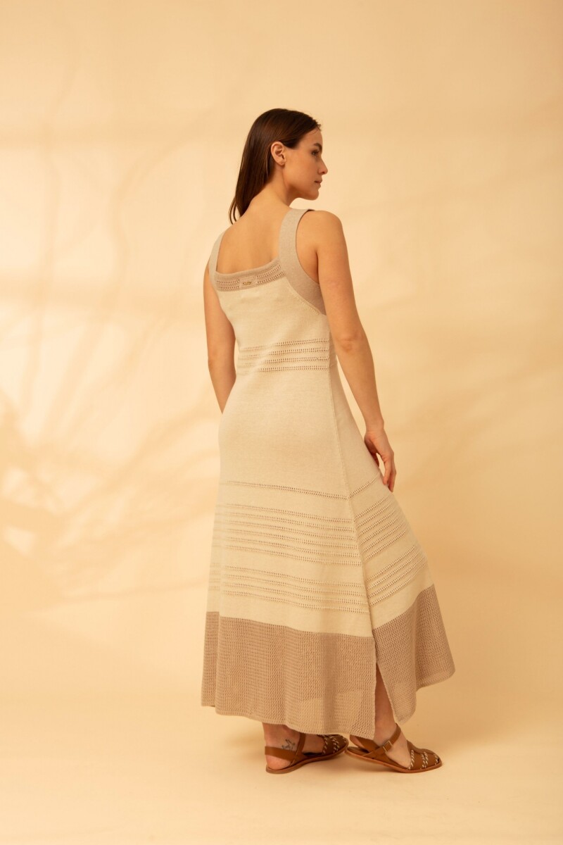 Vestido Lavanda SS24 Crudo y beige