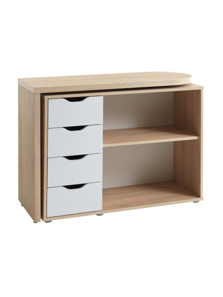 Escritorio LANGAGER 41-107x107-165 gir color roble nat Escritorio LANGAGER 41-107x107-165 gir color roble nat