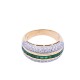 Anillo oro 18k con brillantes y esmeraldas. Anillo oro 18k con brillantes y esmeraldas.