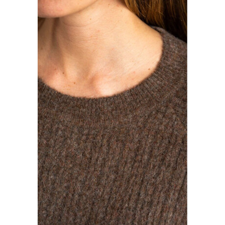Sweater Texturado Marron